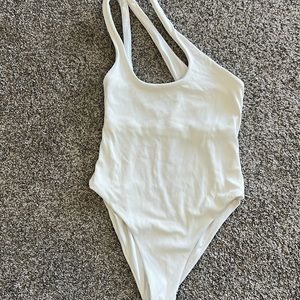 L Space Phoebe Classic One-Shoulder Rib One-Piece Swimsuit